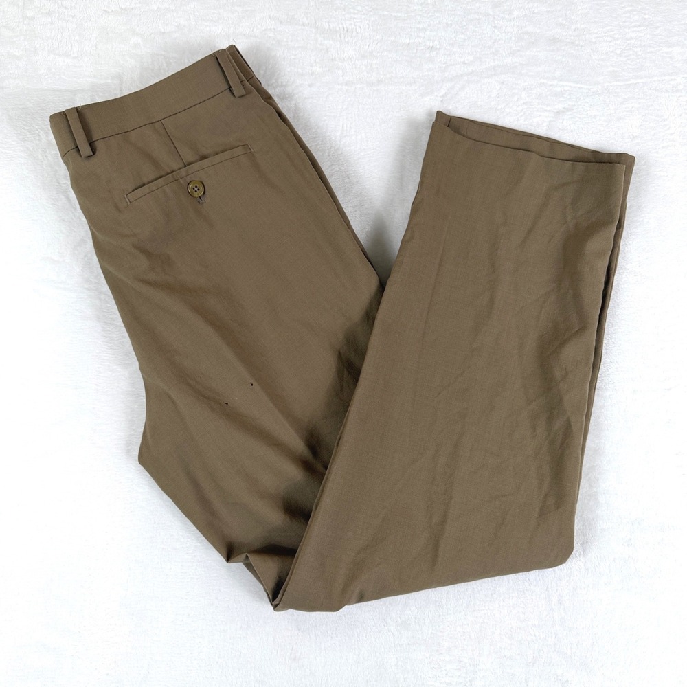 Lauren Ralph Lauren Mens Total Comfort‎ Khaki Brown Dress Pants 34x29